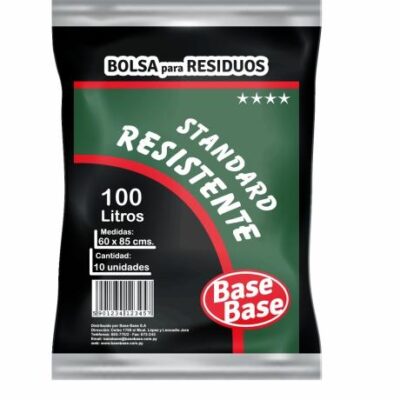 Bolsa Est. Resist. 100L Negra x10 Base Base