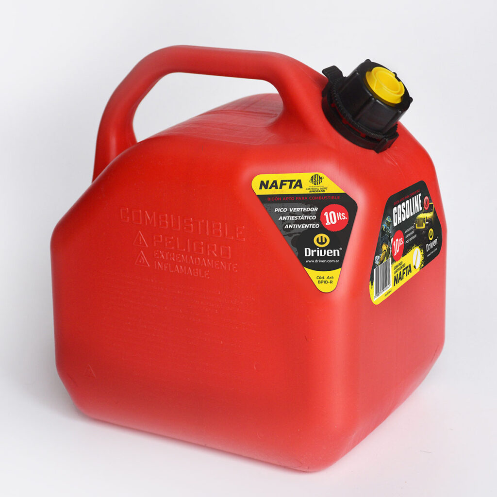 Bidon para Combustible 10L Rojo Driven